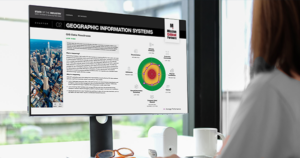 Desktop computer monitor with the 2025 State of the Industry report displayed on the screen.